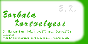 borbala kortvelyesi business card